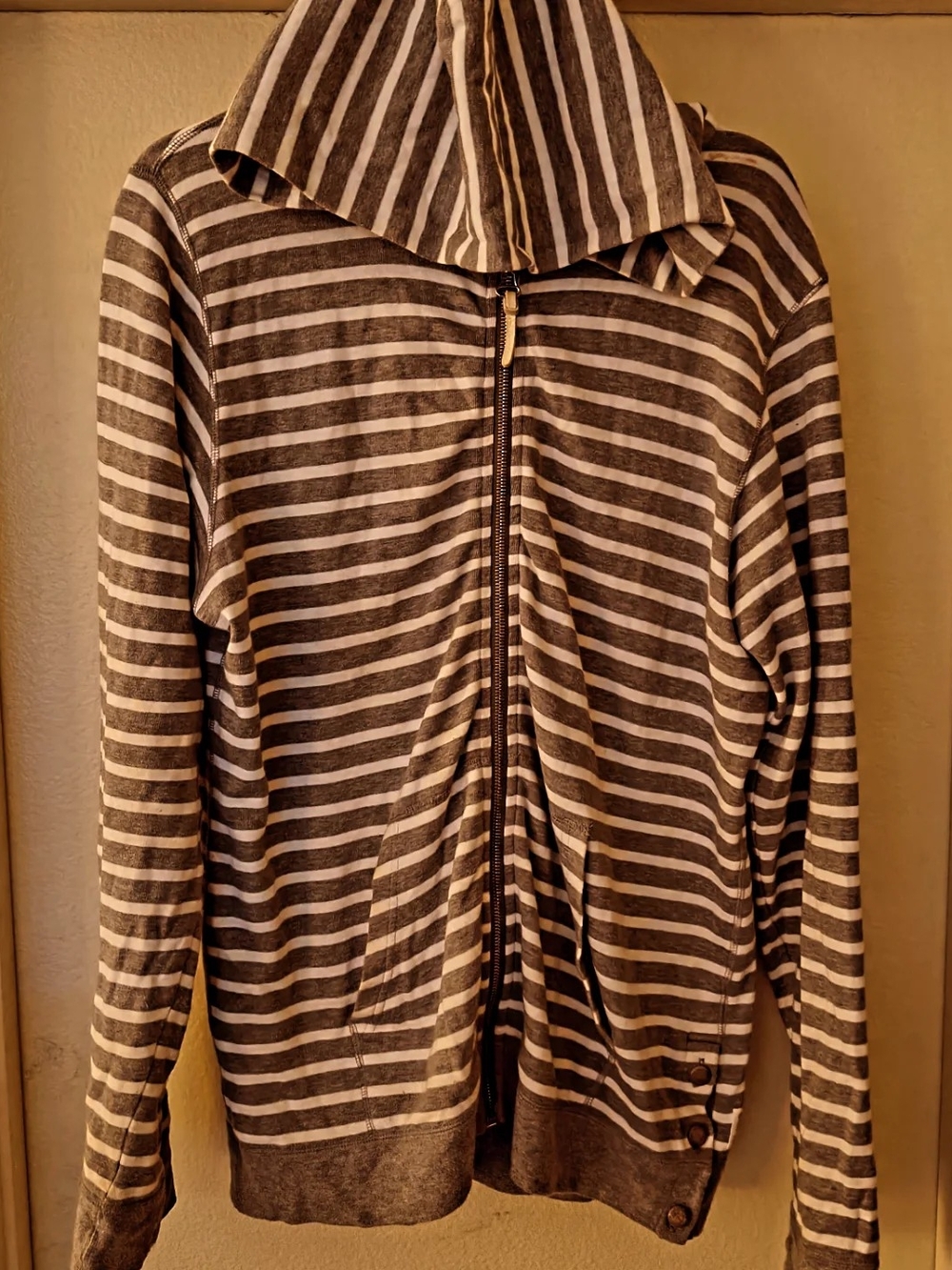 Visvim Striped Grey And White Hoodie Very Rare